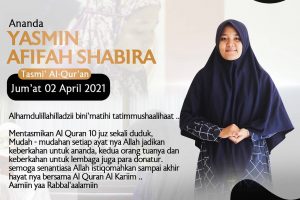 Tasmi Al Qur’an 10 Juz : Yasmin Afifah Shabira