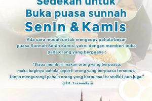 SEDEKAH UNTUK BUKA PUASA SUNNAH SENIN KAMIS