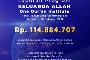 Laporan Capaian Donasi Program Keluarga Allah OQI Februari 2022