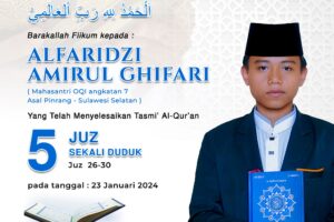 Tasmi Qur’an 5 Juz : Alfaridzi Amirul Ghifari
