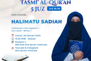 Tasmi’ Qur’an 5 Juz : Ananda Halimatu Sadiah