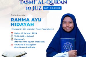 Tasmi’ Al-Quran 10 Juz : Rahma Ayu Hidayah