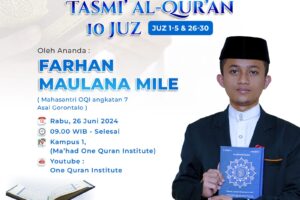 Tasmi’ Al-Quran 10 Juz Sekali Duduk ananda Farhan Maulana Mile