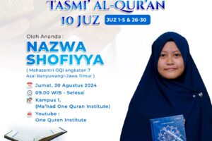 Tasmi’ Al-Quran 10 Juz Sekali Duduk : Ananda Nazwa Shofiyya