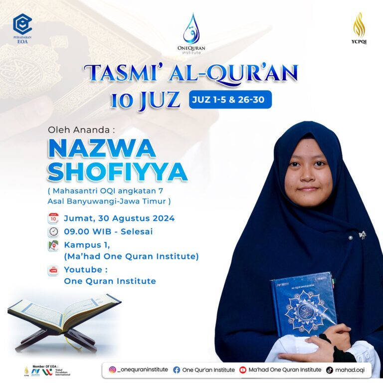 Tasmi' Al-Quran 10 Juz Sekali Duduk : Ananda Nazwa Shofiyya