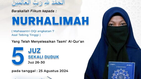 Tasmi Qur’an 5 Juz Sekali Duduk : Ananda Nurhalimah