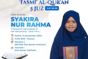 Tasmi Quran 5 Juz Ananda Syakira Nur Rahma