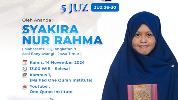 Tasmi Quran 5 Juz Ananda Syakira Nur Rahma