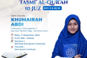 Tasmi Al Quran 10 Juz oleh Ananda Khumairah Abdi