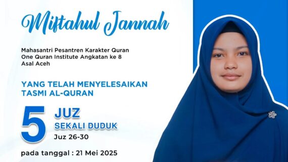 Tasmi Hafalan Quran 5 Juz sekali Duduk Ananda Miftahul Jannah