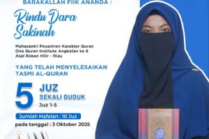 Tasmi Al Quran 5 Juz Sekali Duduk Ananda Rindu Dara Sakinah