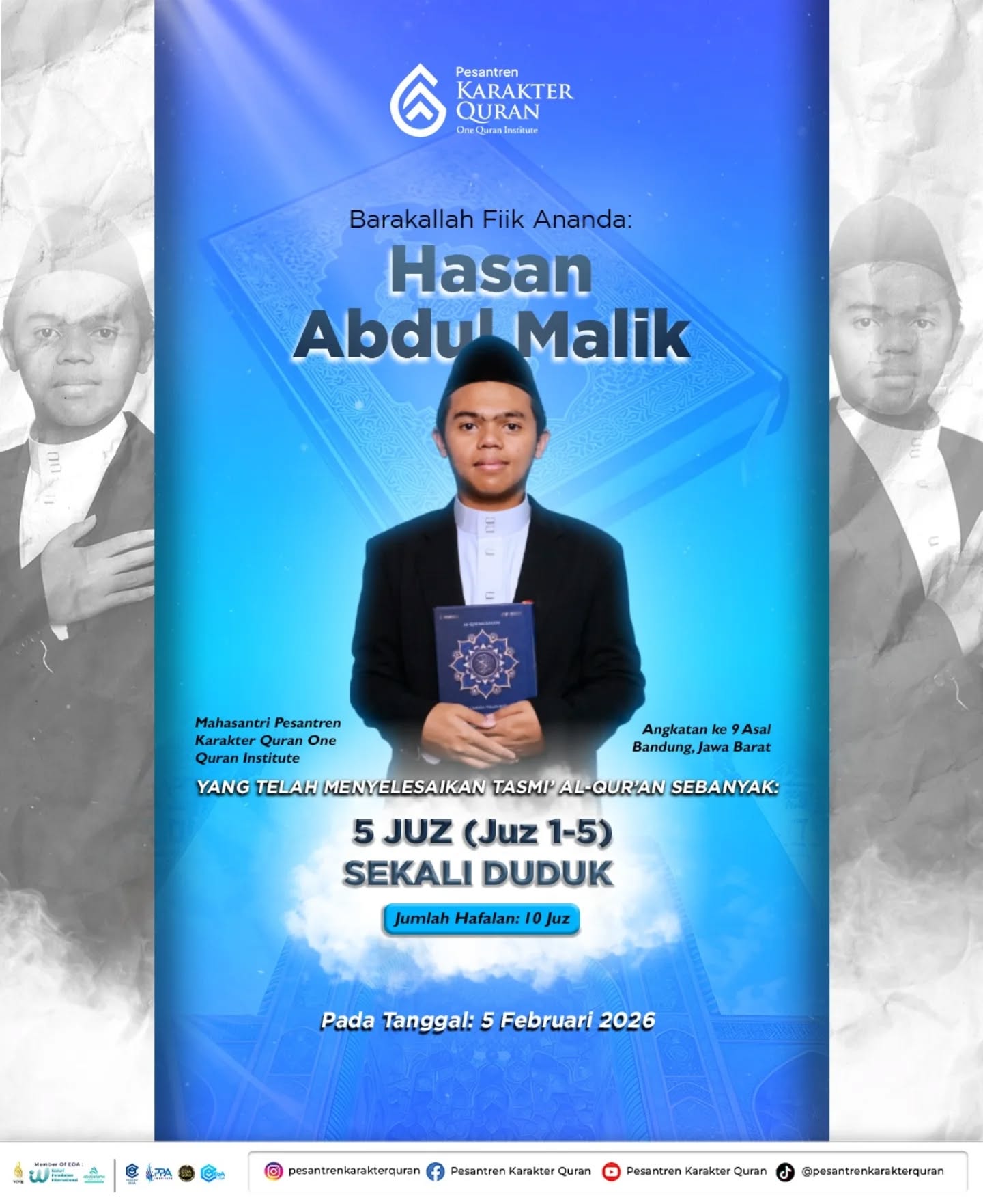 Tasmi Al Quran 5 Juz Sekali Duduk Ananda Hasan Abdul Malik